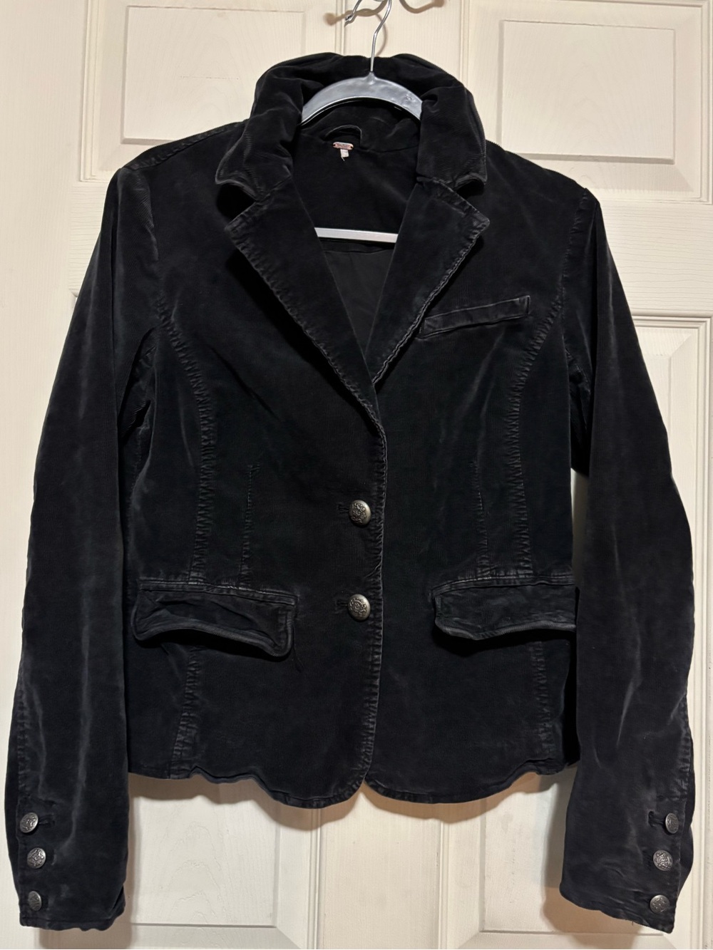 Free People Black Corduroy Blazer Jacket best for a S/M